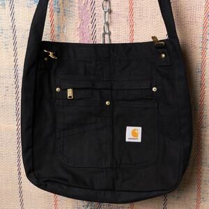 Custom upcycled carhartt tote bag / crossbody bag